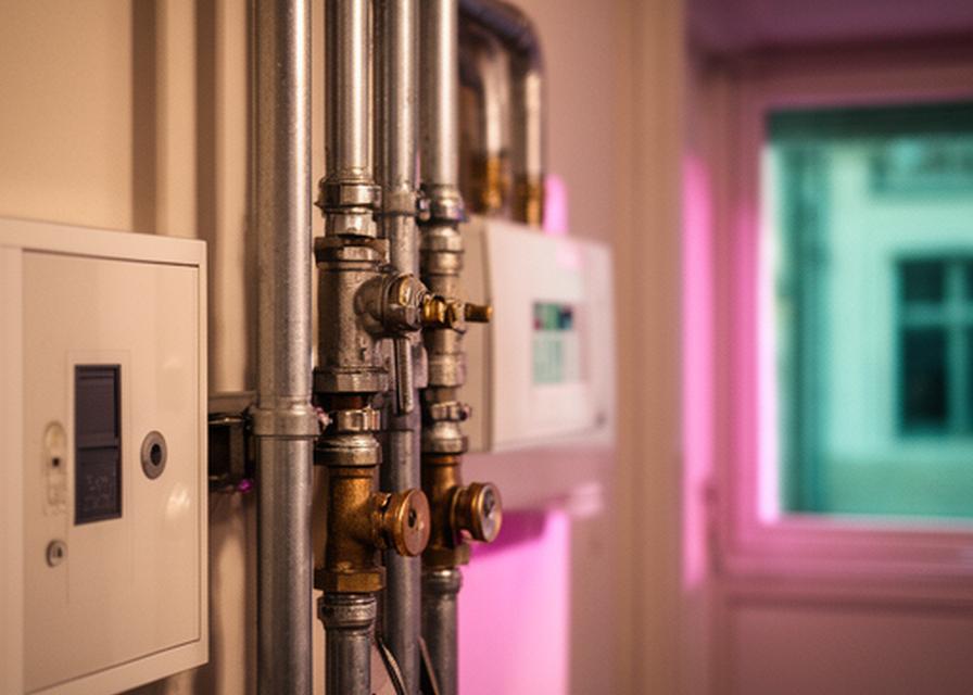 Sanierte Heizungsanlage in einem denkmalgeschützten Altbau in Wien-Ottakring mit originaler Fassade